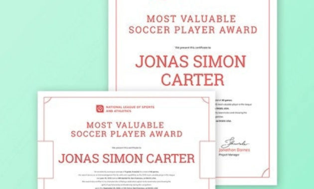Free Soccer Award Certificate Templates Word Psd For Awesome Soccer Award Certificate Templates Free