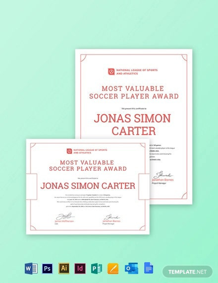 Free Soccer Award Certificate Templates Word Psd For Awesome Soccer Award Certificate Templates Free