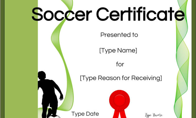 Free Soccer Certificate Maker Edit Online And Print At Home Inside Football Certificate Template