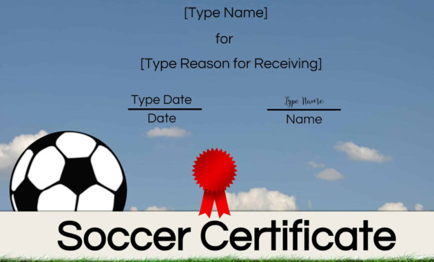 Free Soccer Certificate Maker Edit Online And Print At Home Intended For Free Soccer Certificate Template Free
