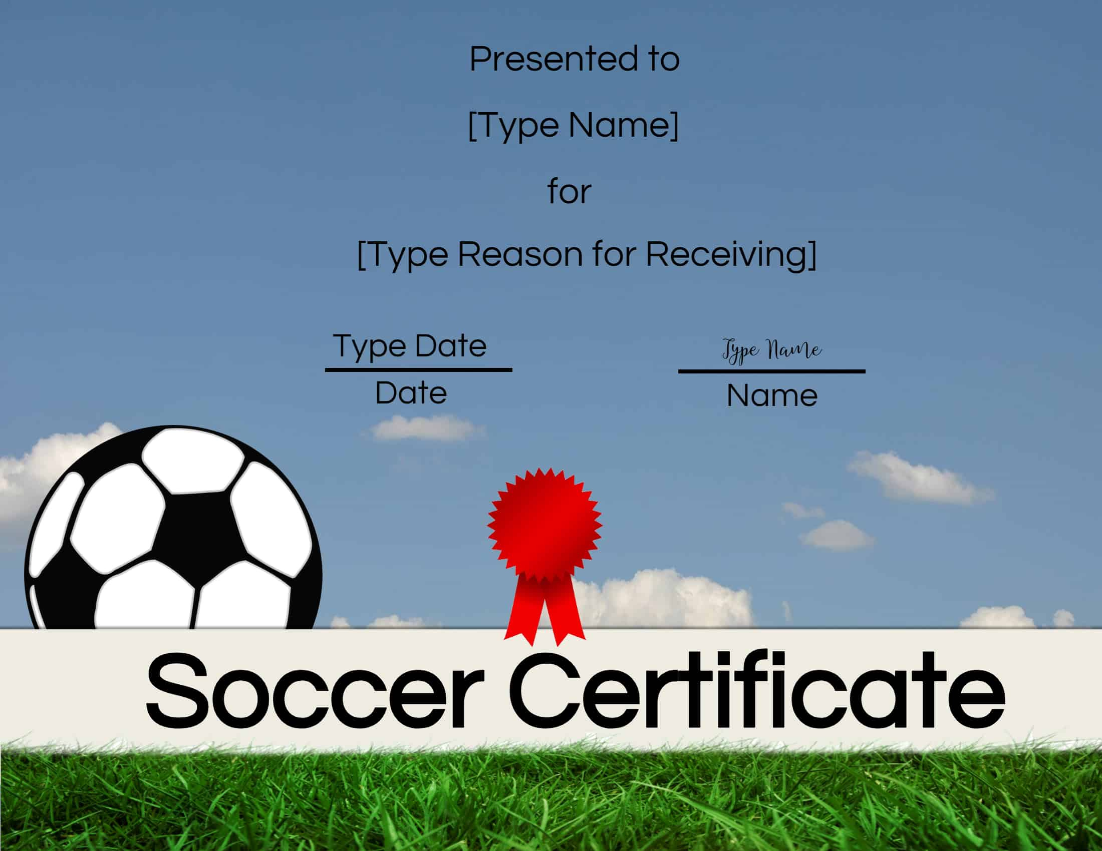 Free Soccer Certificate Maker Edit Online And Print At Home Pertaining To Soccer Certificate Template Free