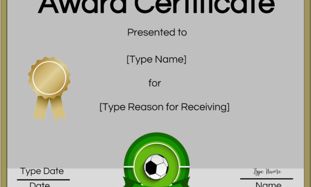 Free Soccer Certificate Maker Edit Online And Print At Home With Regard To Soccer Certificate Template