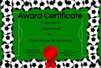 Free Soccer Certificate Maker Edit Online And Print At Home Within Quality Soccer Certificate Template Free