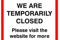 Free Social Distancing Sign Templates For Coronavirus Throughout Business Closed Sign Template