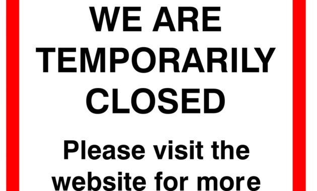 Free Social Distancing Sign Templates For Coronavirus Throughout Business Closed Sign Template