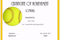 Free Softball Certificate Templates Customize Online In Free Softball Certificate Templates