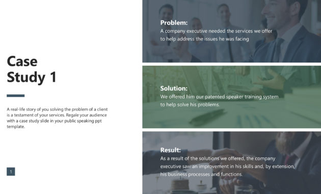 Free Speaking Case Study Powerpoint Slide Templates For Template For Business Case Presentation