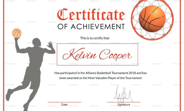 Free Sports Certificates Carlynstudio In Mvp Award Certificate Templates Free Download
