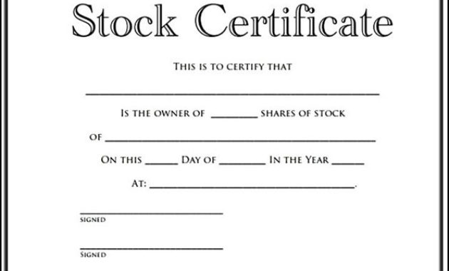 Free Stock Certificate Template In Pdf Doc Sample Intended For Printable Share Certificate Template Pdf