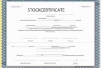 Free Stock Certificate Template Microsoft Word Of With Regard To Share Certificate Template Pdf