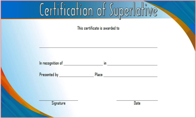 Free Superlative Certificate Template 2020 Great Awards Inside Quality Superlative Certificate Templates