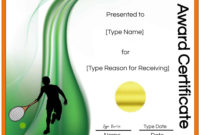 Free Tennis Certificate Customize Online Print Regarding Printable Tennis Certificate Templates 20 Ideas