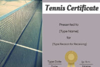 Free Tennis Certificates Edit Online And Print At Home In Best Editable Tennis Certificates