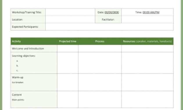 Free Training Agenda Template For Word Effective Agendas With Regard To Program Agenda Template