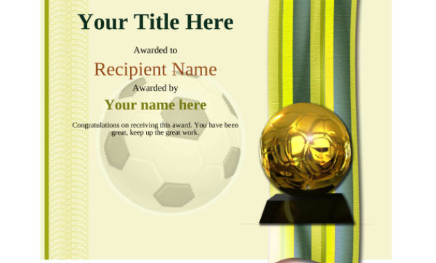 Free Uk Football Certificate Templates Add Printable With Soccer Certificate Template