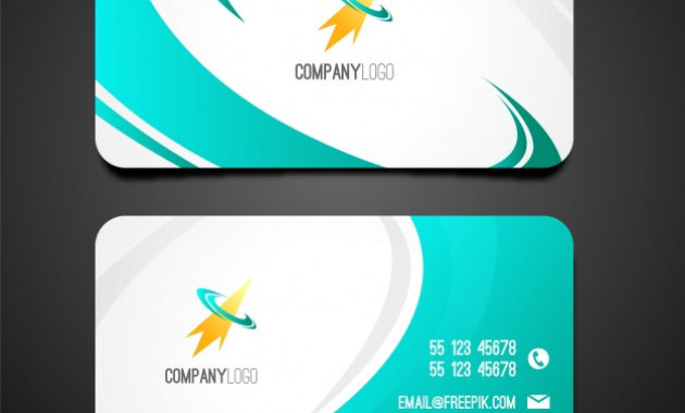 Free Vector Swirly Business Card Template Inside Business Card Powerpoint Templates Free