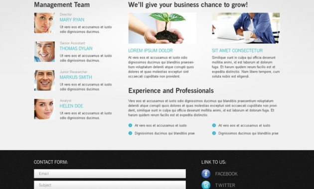 Free Website Template For Consulting Business Inside Website Templates For Small Business