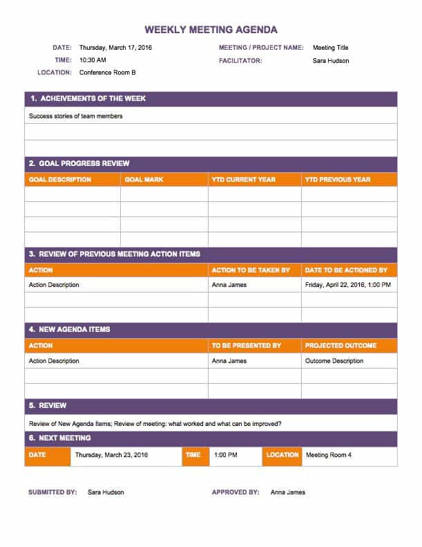 Free Weekly Schedule Templates For Excel Smartsheet Intended For Printable Monthly Meeting Calendar Template