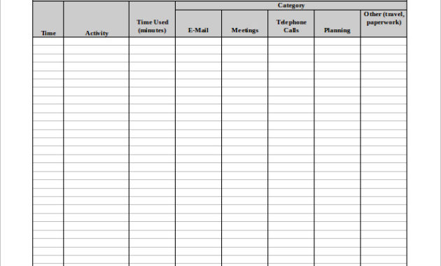 Free Work Log Templates Daily Weekly Monthly For Weekly Work Log Sheet Template
