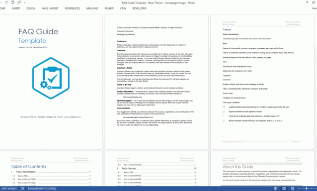 Frequently Asked Questions Templates Ms Word Templates Inside Business Process Questionnaire Template