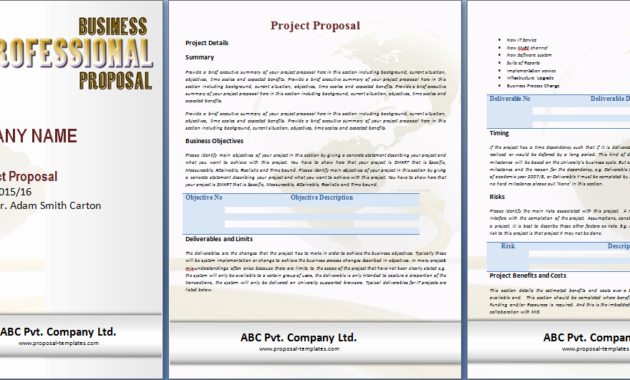 Fresh Business Proposal Template Microsoft Word Regarding Microsoft Word Project Proposal Template