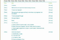 Fresh Pta Meeting Minutes Template Audiopinions Document Intended For Pta Meeting Agenda Template