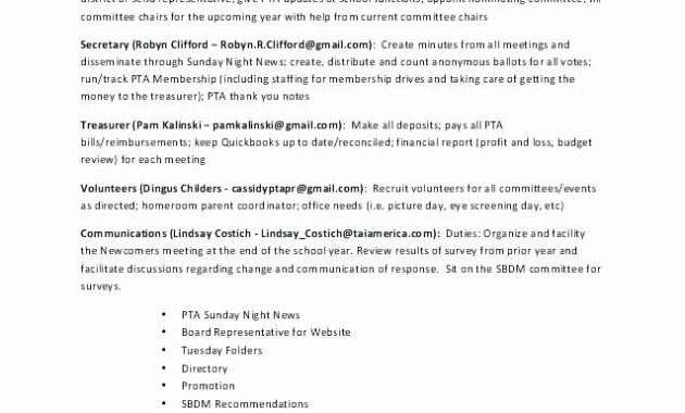 Fresh Pta Meeting Minutes Template Audiopinions Document Intended For Pta Meeting Agenda Template