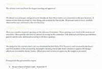 Fresh Pta Meeting Minutes Template Audiopinions Document With Awesome Pta Meeting Agenda Template