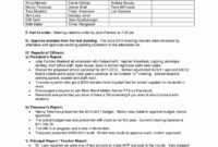 Fresh Pta Meeting Minutes Template Audiopinions Document With Regard To Pta Meeting Agenda Template