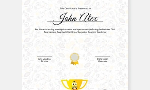 Funny Sports Training Certificate Template For Free Funny Certificate Templates For Word
