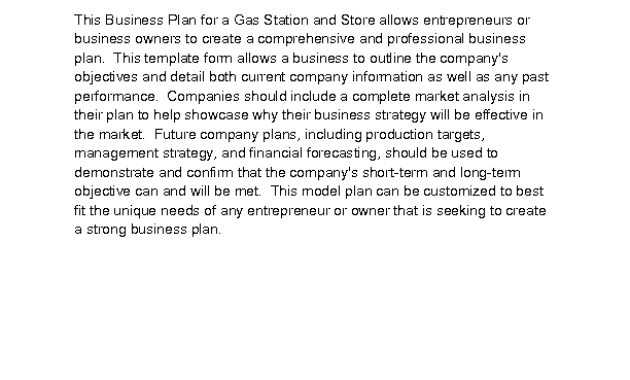 Gas Station Business Plan Oxynux With Petrol Station Business Plan Template