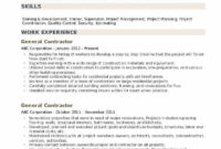 General Contractor Resume Samples Qwikresume With General Contractor Business Plan Template