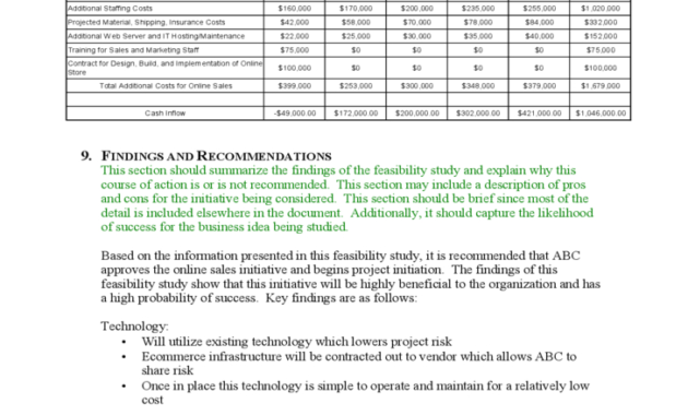 General Project Feasibility Study Template Free Download Regarding Feasibility Study Template Small Business