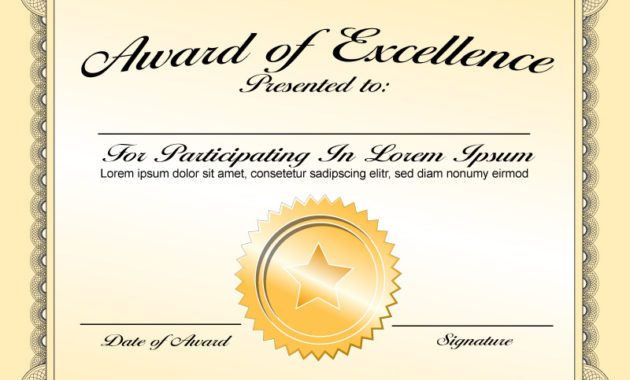 Generic Award Certificate In Vector Format Trashedgraphics Regarding Winner Certificate Template