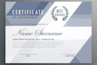 Geometric Certificate Award Template Vector Design Pertaining To Drawing Competition Certificate Template 7 Designs