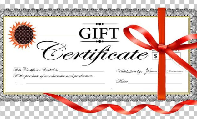 Gift Card Voucher Birthday Coupon Png Clipart With Regard To Anniversary Gift Certificate Template Free