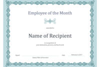 Gift Certificate Pertaining To Amazing Manager Of The Month Certificate Template