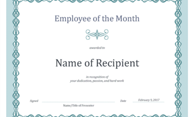Gift Certificate Pertaining To Amazing Manager Of The Month Certificate Template