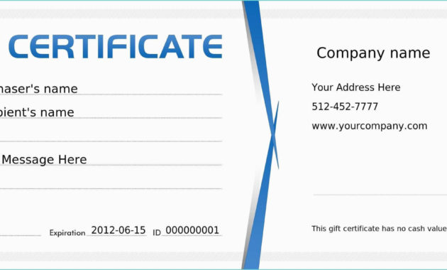 Gift Certificate Template Microsoft Publisher Pertaining Regarding Gift Certificate Template Publisher