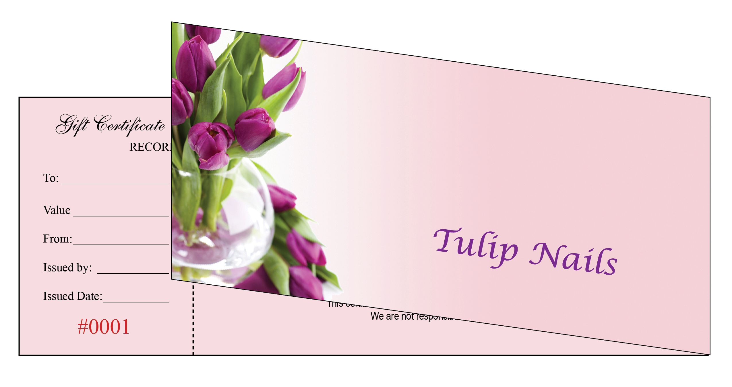 Gift Certificates Printing For Nail Salon For Nail Salon Gift Certificate