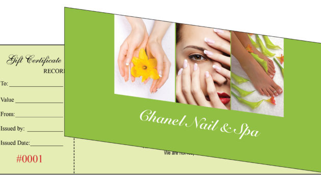 Gift Certificates Printing For Nail Salon Within Salon Gift Certificate