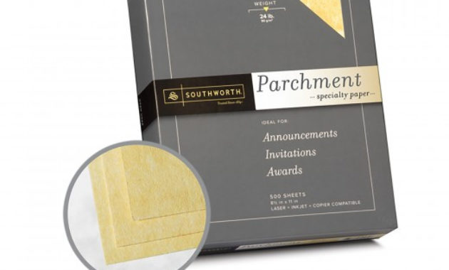 Gold Paper 8 1/2 X 11 In 24 Lb Bond Parchment In Southworth Business Card Template