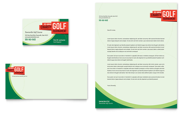 Golf Tournament Business Card Letterhead Template Word Intended For Awesome Golf Certificate Templates For Word