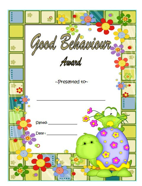 Good Behaviour Certificate Editable Templates 10 Best For Best Physical Education Certificate 8 Template Designs