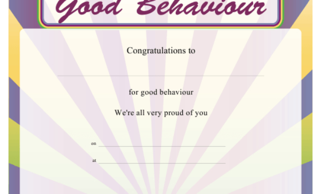 Good Behaviour Certificate Template Download Printable Pdf With Regard To Good Behaviour Certificate Templates