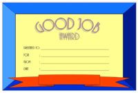 Good Job Certificate Template 9 Great Designs With Regard To Free Certificate Of Job Promotion Template 7 Ideas