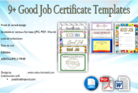 Good Job Certificate Template 9 Great Designs With Regard To Good Job Certificate Template Free