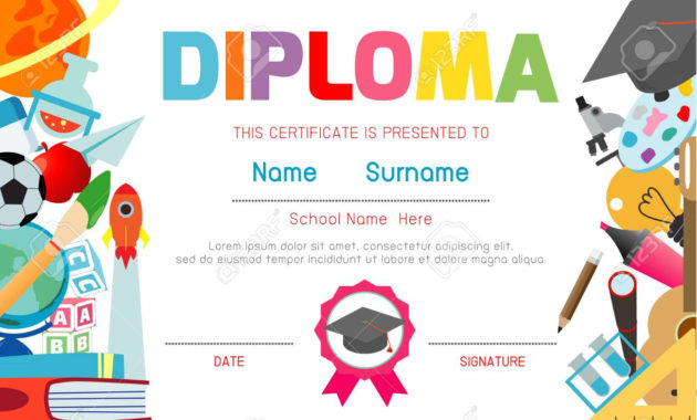 Graduation Certificate For Kids Colonarsd7 Intended For Inside Preschool Graduation Certificate Template Free