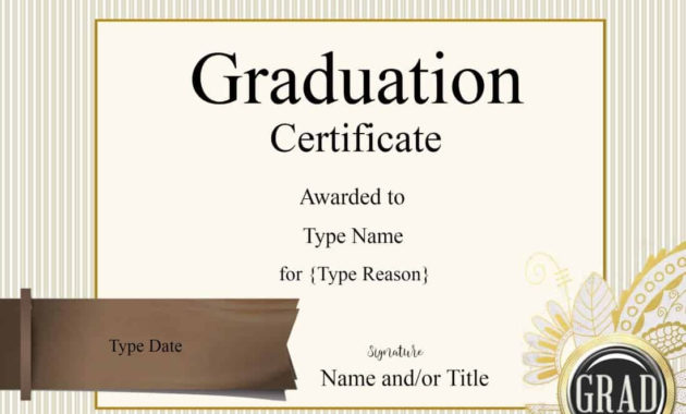 Graduation Certificate Template Customize Online Print With Regard To College Graduation Certificate Template