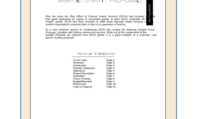 Grant Proposal Sample Free Download With Awesome Sample Grant Proposal Template